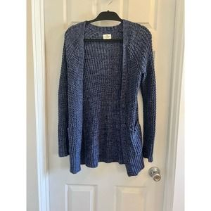 American Eagle - navy long button cardigan